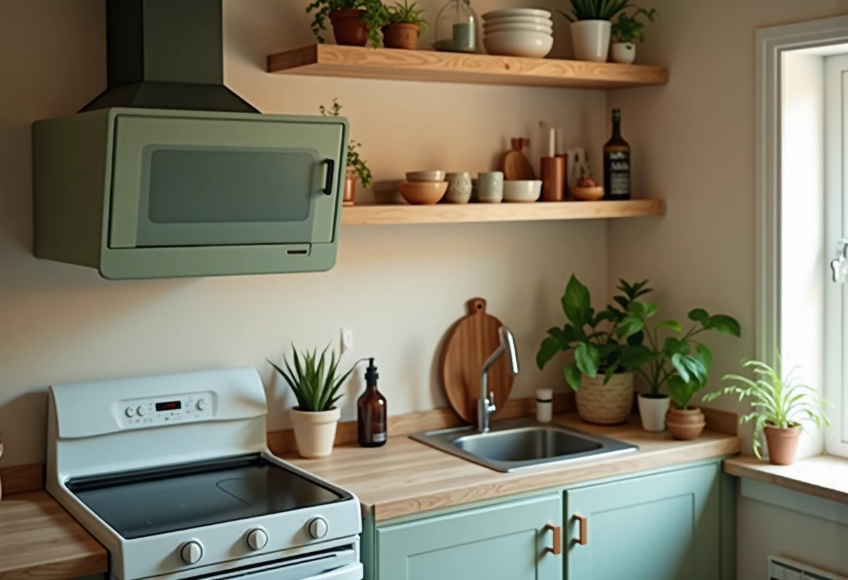 Bright apartment kitchen